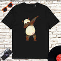 Dabbing Panda organic cotton graphic T-shirt in black