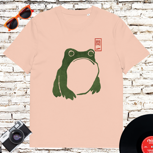 Matsumoto Hoji Frog organic cotton T-shirt in Fraiche Peche